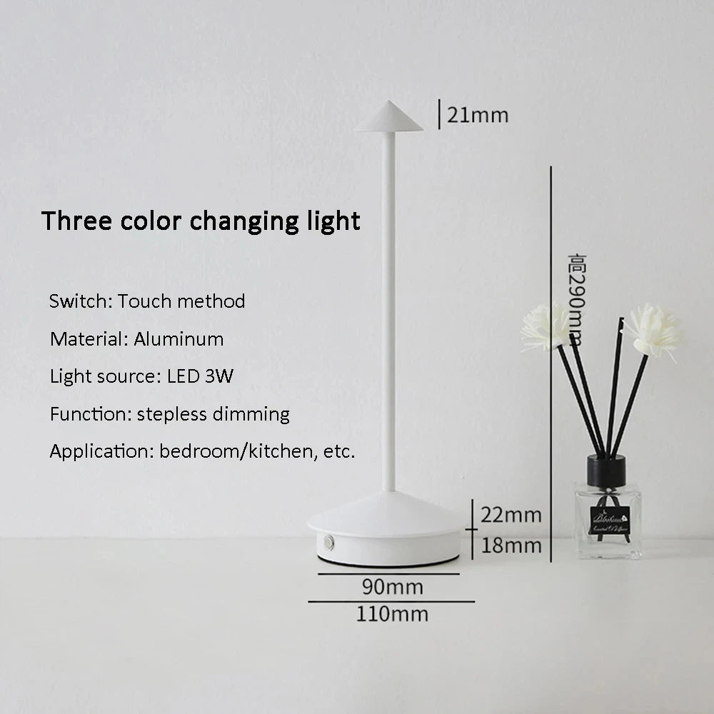 Stylish Rechargeable LED Table Lamp with Touch Control - Perfect for Any Space!